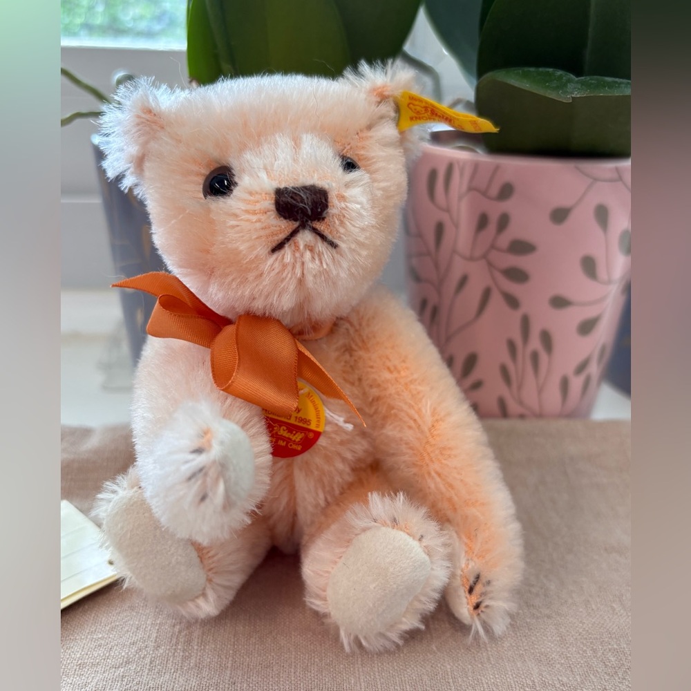 Vintage mini Steiff Teddy Holland, 5” Mohair, Germany